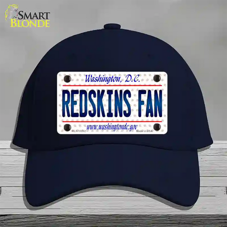 Redskins Fan Washington DC Novelty License Plate Hat Cotton / Navy