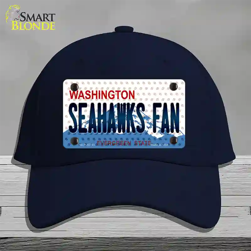 Seahawks Fan Washington Novelty License Plate Hat Cotton / Navy