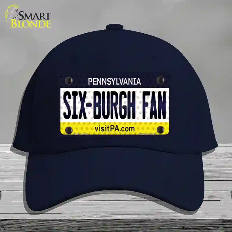 Six Burgh Fan Pennsylvania Novelty License Plate Hat Cotton / Navy