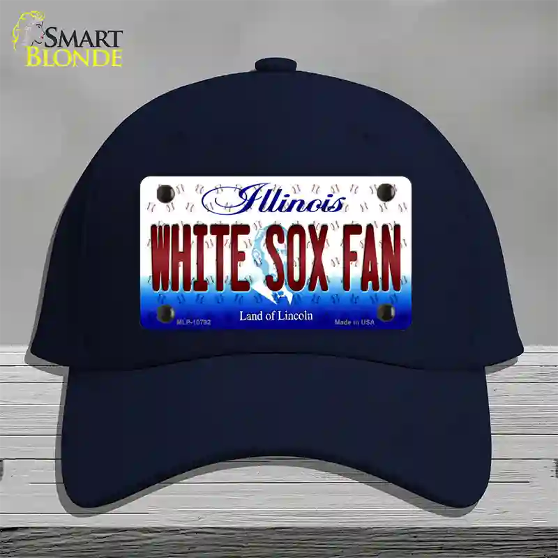 White Sox Fan Illinois Novelty License Plate Hat Cotton / Navy