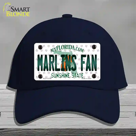 Marlins Fan Florida Novelty License Plate Hat Cotton / Navy