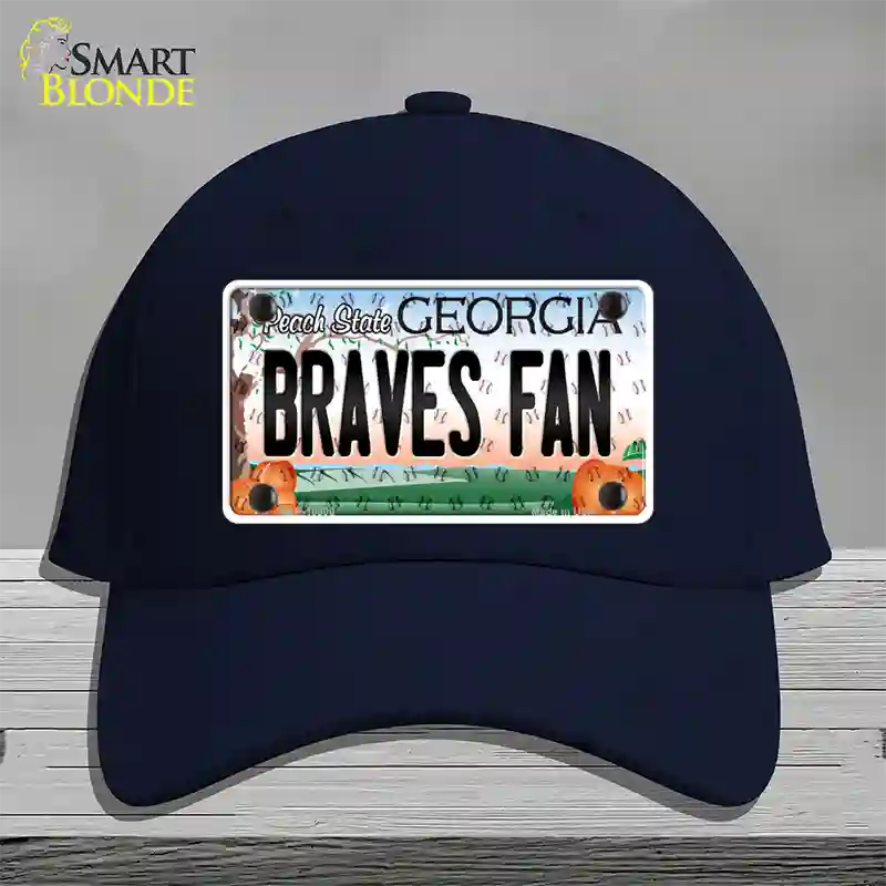 Braves Fan Georgia Novelty License Plate Hat Cotton / Navy