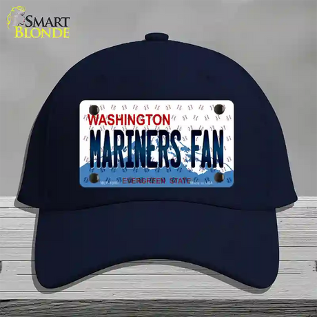 Mariners Fan Washington Novelty License Plate Hat Cotton / Navy