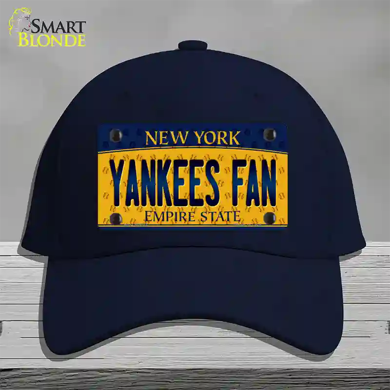 Yankees Fan New York Novelty License Plate Hat Cotton / Navy