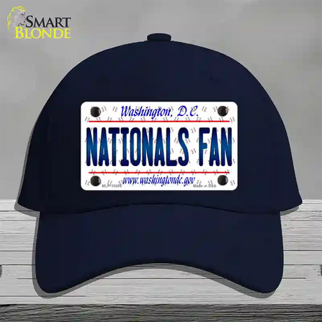 Nationals Fan Washington DC Novelty License Plate Hat Cotton / Navy