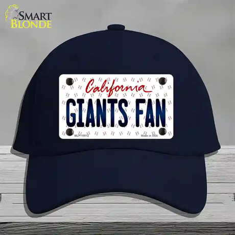 Giants Fan California Novelty License Plate Hat Cotton / Navy