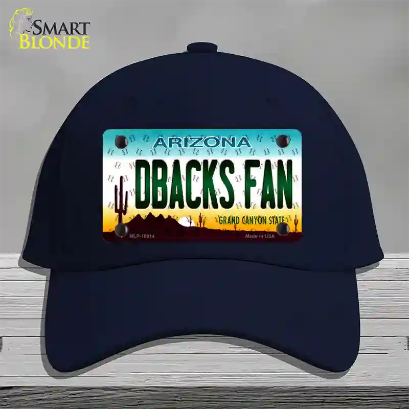 Dbacks Fan Arizona Novelty License Plate Hat Cotton / Navy