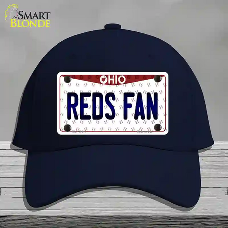 Reds Fan Ohio Novelty License Plate Hat Cotton / Navy