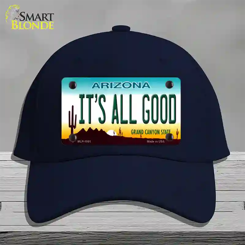 Its All Good Arizona Novelty License Plate Hat Cotton / Navy