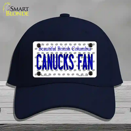 Canucks Fan British Columbia Novelty License Plate Hat Cotton / Navy