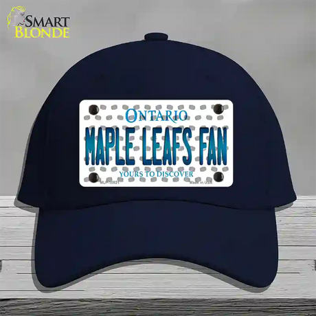 Maple Leafs Fan Ontario Novelty License Plate Hat Cotton / Navy