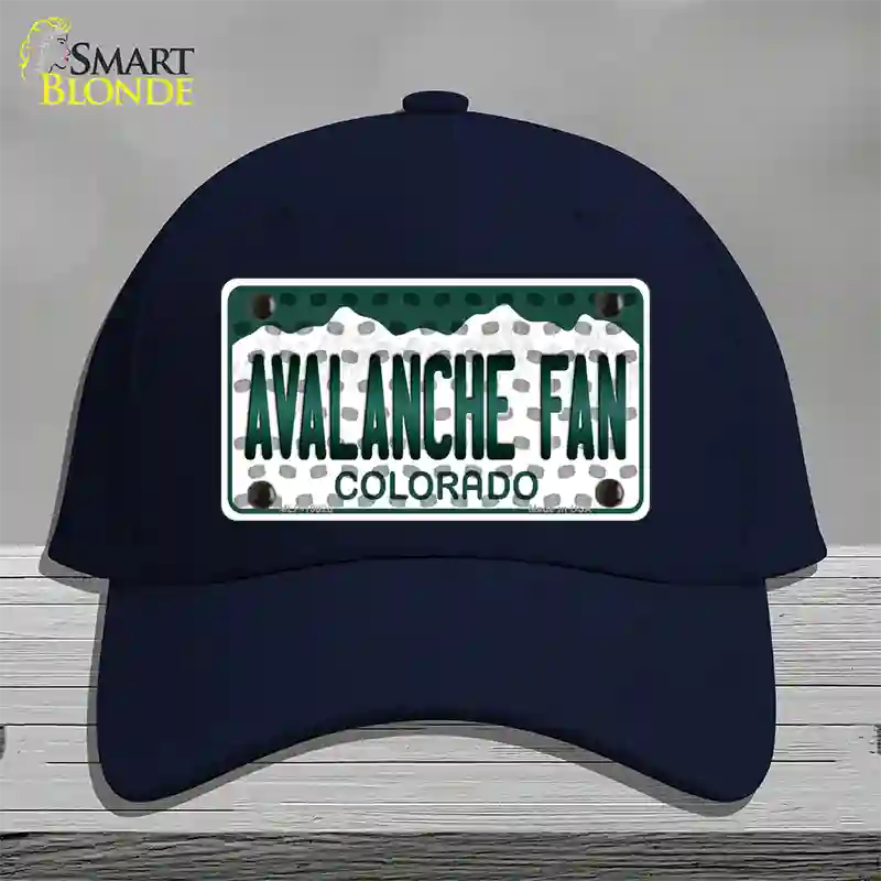 Avalanche Fan Colorado Novelty License Plate Hat Cotton / Navy