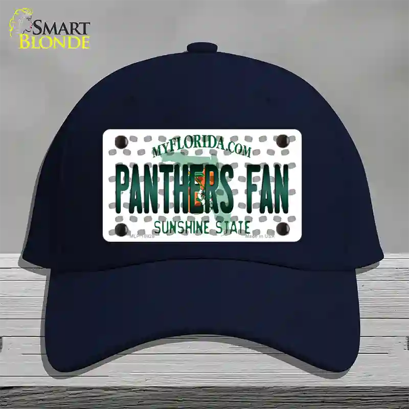 Panthers Fan Florida Novelty License Plate Hat Cotton / Navy