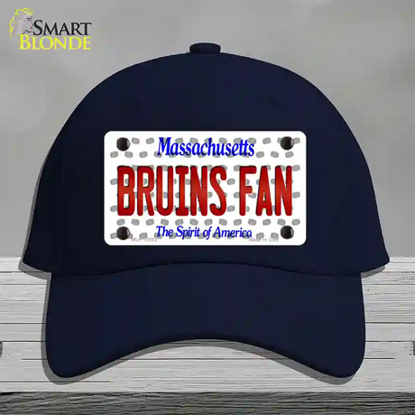 Bruins Fan Massachusetts Novelty License Plate Hat Cotton / Navy