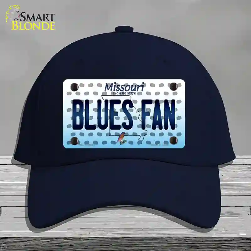 Blues Fan Missouri Novelty License Plate Hat Cotton / Navy