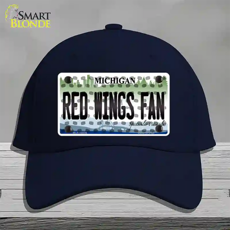 Red Wings Fan Michigan Novelty License Plate Hat Cotton / Navy