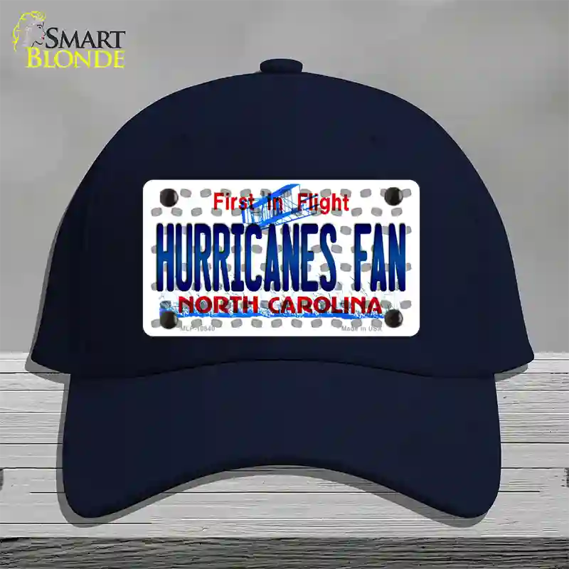 Hurricanes Fan North Carolina Novelty License Plate Hat Cotton / Navy