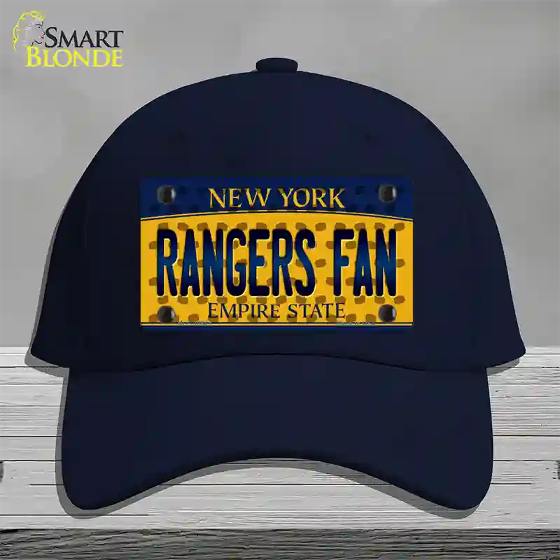 Rangers Fan New York Novelty License Plate Hat Cotton / Navy