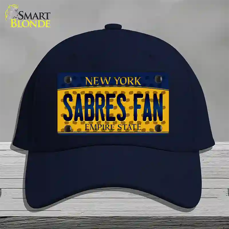 Sabres Fan New York Novelty License Plate Hat Cotton / Navy