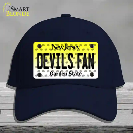 Devils Fan New Jersey Novelty License Plate Hat Cotton / Navy