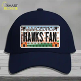 Hawks Fan Georgia Novelty License Plate Hat Cotton / Navy