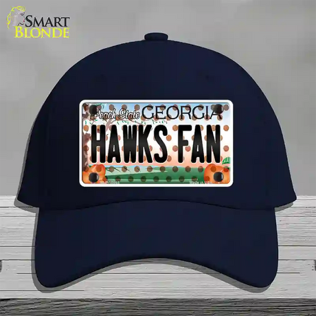 Hawks Fan Georgia Novelty License Plate Hat Cotton / Navy