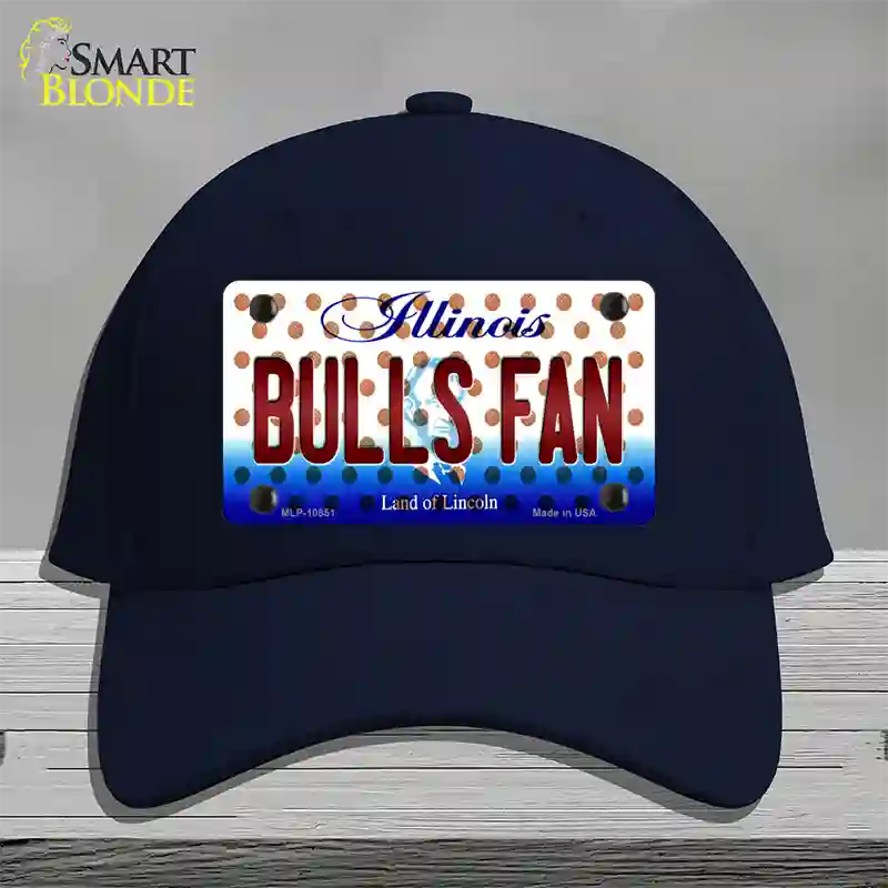 Bulls Fan Illinois Novelty License Plate Hat Cotton / Navy