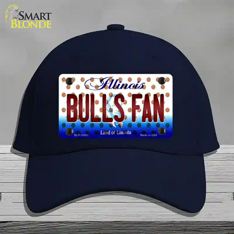 Bulls Fan Illinois Novelty License Plate Hat Cotton / Navy