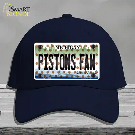 Pistons Fan Michigan Novelty License Plate Hat Cotton / Navy