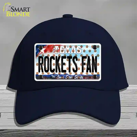 Rockets Fan Texas Novelty License Plate Hat Cotton / Navy