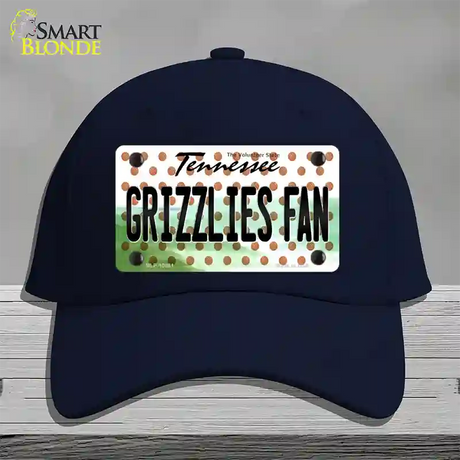 Grizzlies Fan Tennessee Novelty License Plate Hat Cotton / Navy