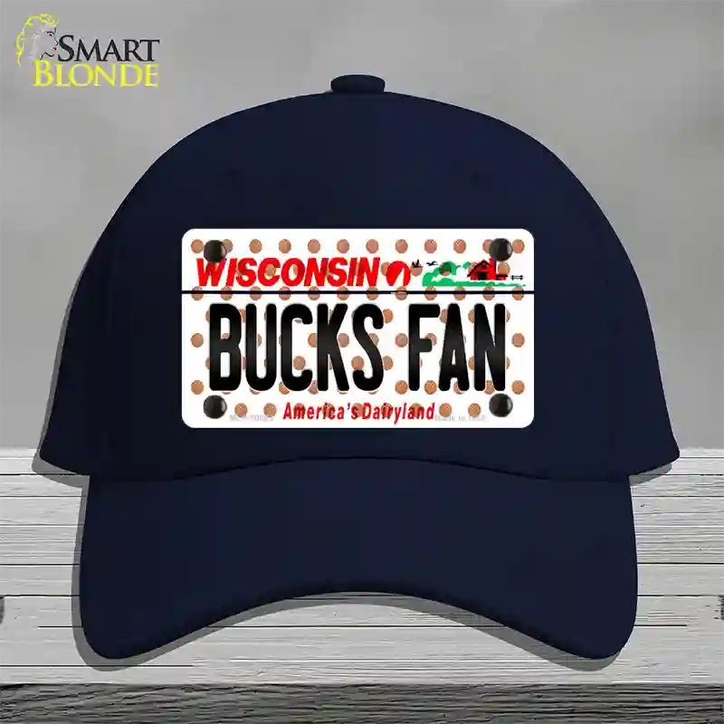 Bucks Fan Wisconsin Novelty License Plate Hat Cotton / Navy