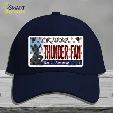 Thunder Fan Oklahoma Novelty License Plate Hat Cotton / Navy