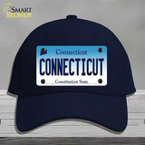 Connecticut State Novelty License Plate Hat Cotton / Navy