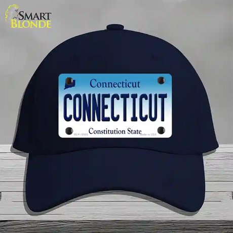 Connecticut State Novelty License Plate Hat Cotton / Navy