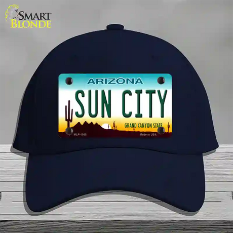 Sun City Arizona Novelty License Plate Hat Cotton / Navy