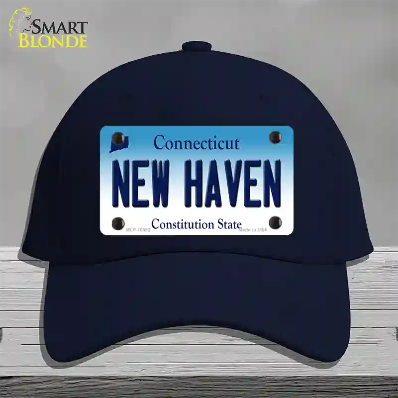 New Haven Connecticut Novelty License Plate Hat Cotton / Navy