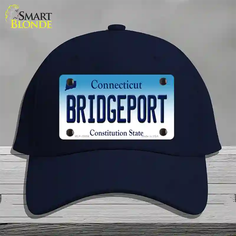 Bridgeport Connecticut Novelty License Plate Hat Cotton / Navy