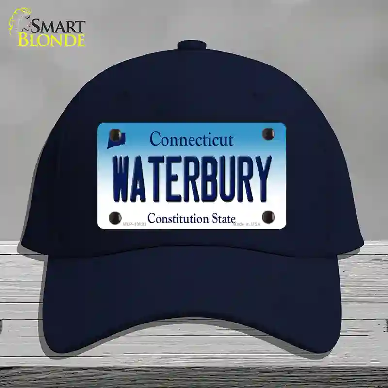 Waterbury Connecticut Novelty License Plate Hat Cotton / Navy