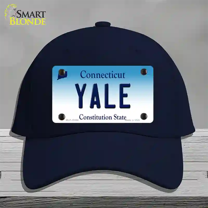 Yale Connecticut Novelty License Plate Hat Cotton / Navy