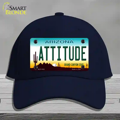 Arizona Attitude Novelty License Plate Hat Cotton / Navy