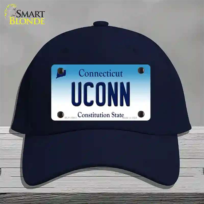 UConn Connecticut Novelty License Plate Hat Cotton / Navy