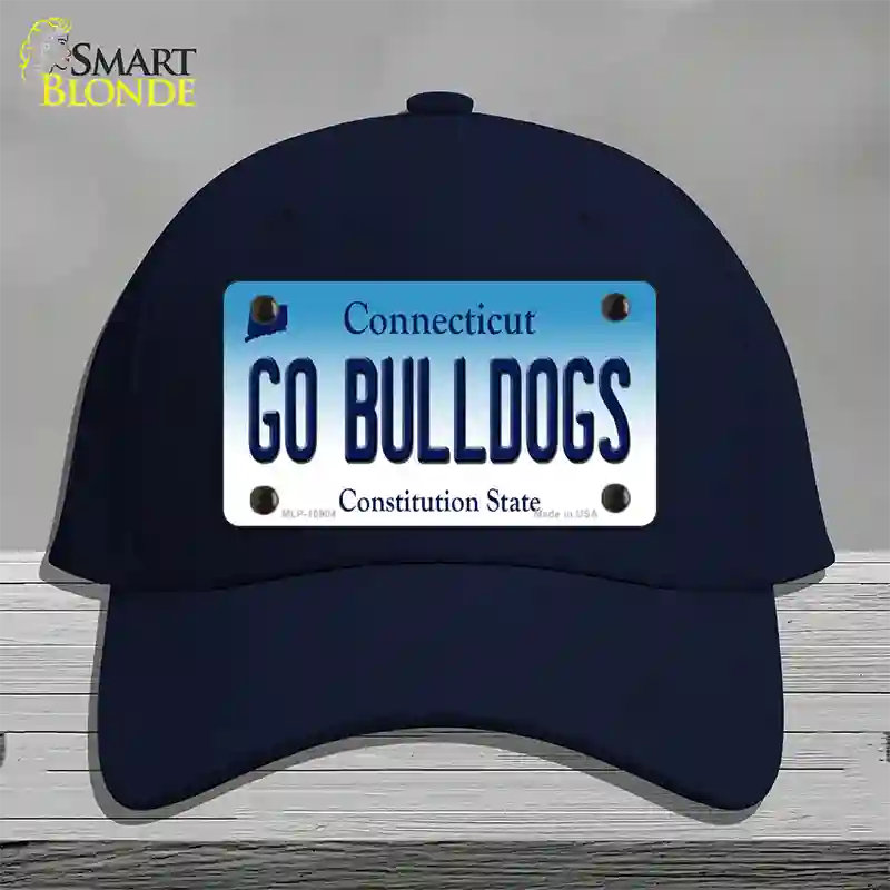 Go Bulldogs Connecticut Novelty License Plate Hat Cotton / Navy