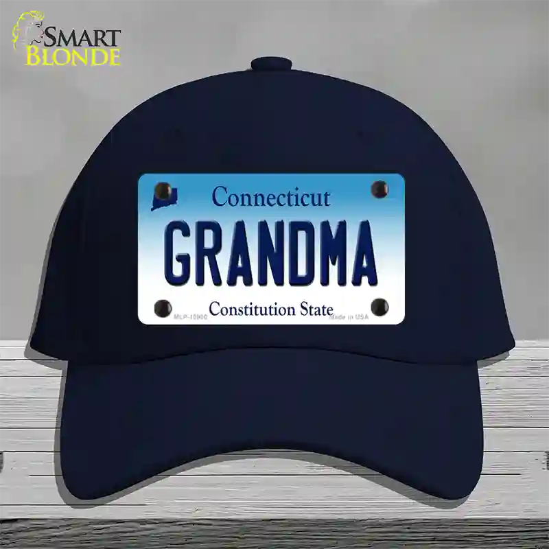 Grandma Connecticut Novelty License Plate Hat Cotton / Navy