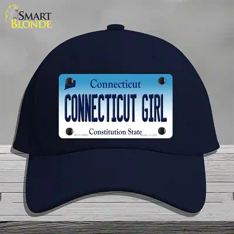 Connecticut Girl Connecticut Novelty License Plate Hat Cotton / Navy