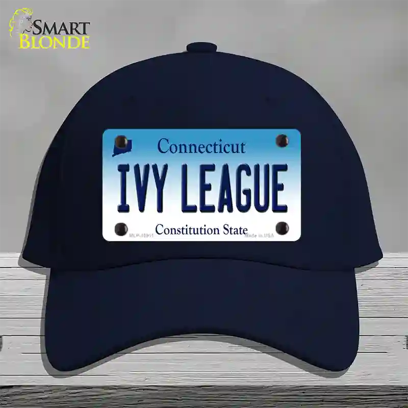 Ivy League Connecticut Novelty License Plate Hat Cotton / Navy