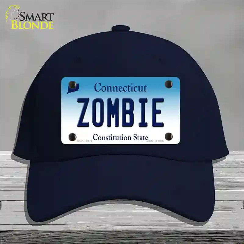 Zombie Connecticut Novelty License Plate Hat Cotton / Navy