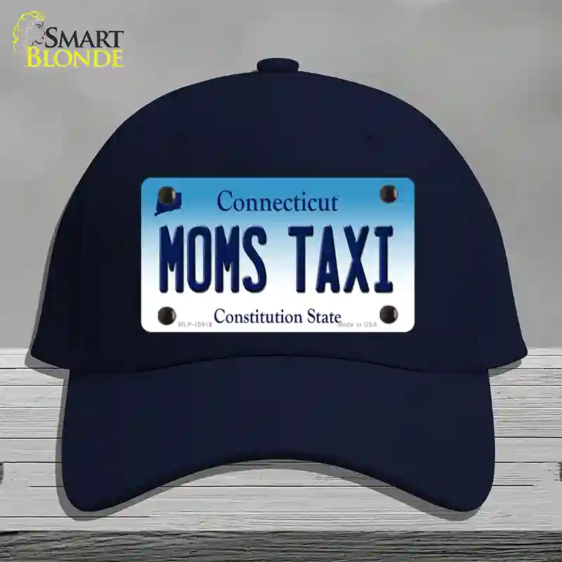 Moms Taxi Connecticut Novelty License Plate Hat Cotton / Navy