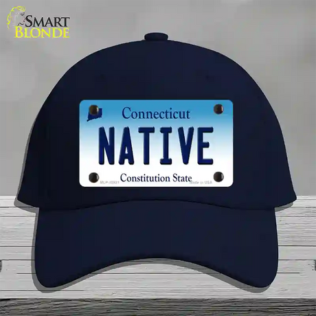 Native Connecticut Novelty License Plate Hat Cotton / Navy