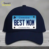 Best Mom Connecticut Novelty License Plate Hat Cotton / Navy